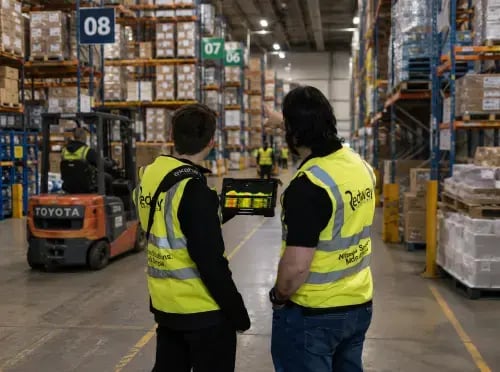 Warehouse WiFi Survey being carried out by Redway Network engineers